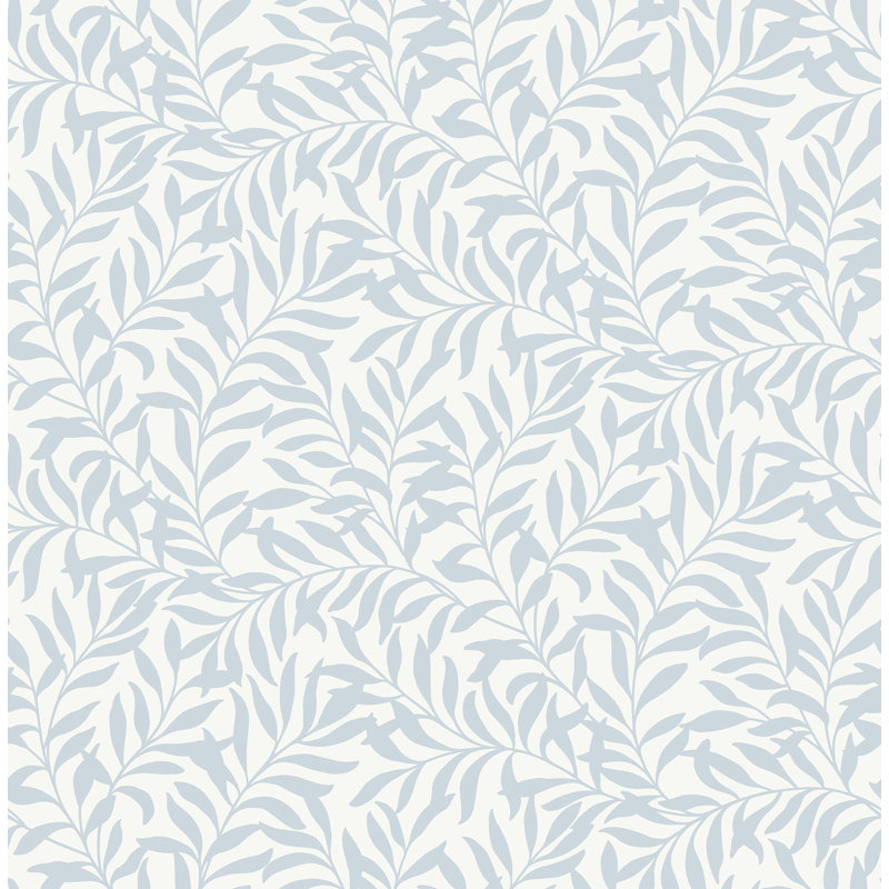 Peel & Stick Leaves Double Roll, Blue