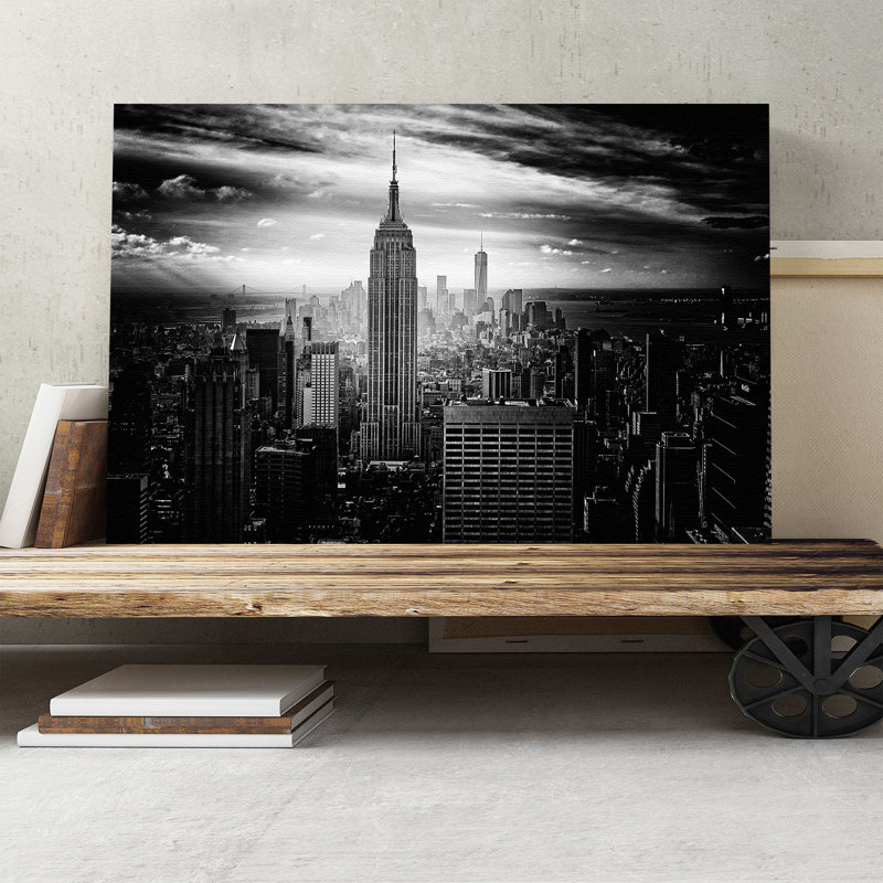 New York Manhattan Buildings Skyline Photographic - Wrapped Canvas, 70cm H x 100cm W