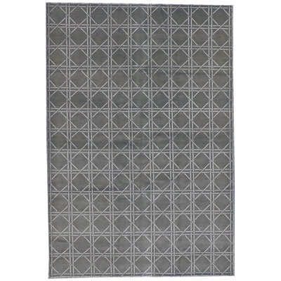 Tapis gris de haute qualité noué à la main