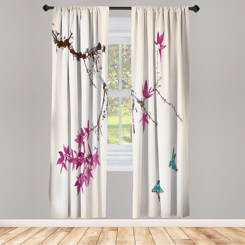 Semi Sheer Curtain Pair, Dark Magenta, 28" W x 63" L
