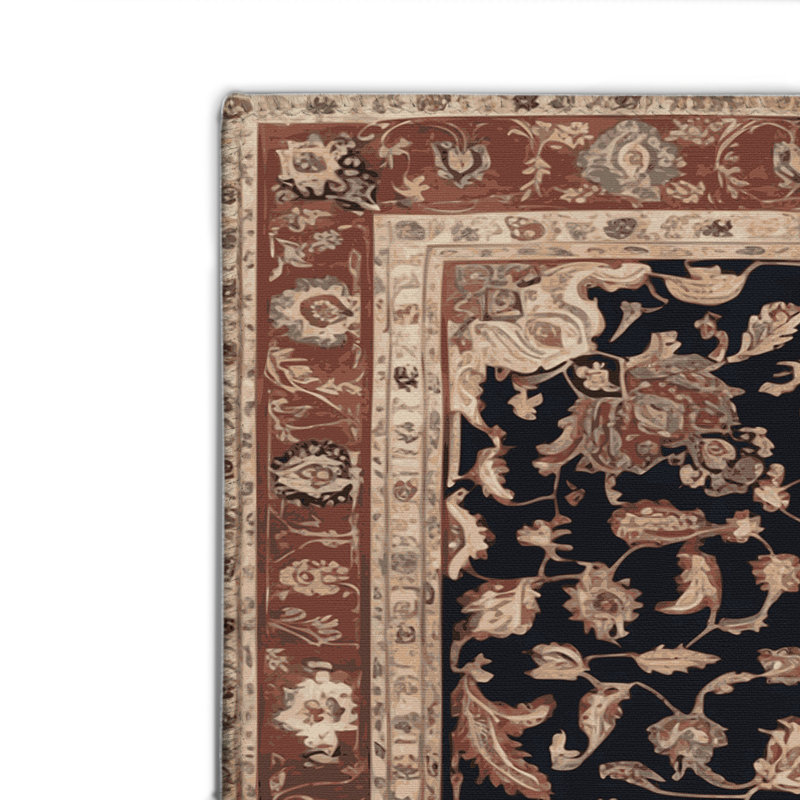 Tapis d'intérieur et d'extérieur brun Persian, Rectangulaire 8 pi x 10 pi