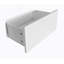 Commode 10 tiroirs à rallonge, sans poignée, meuble-lavabo blanc