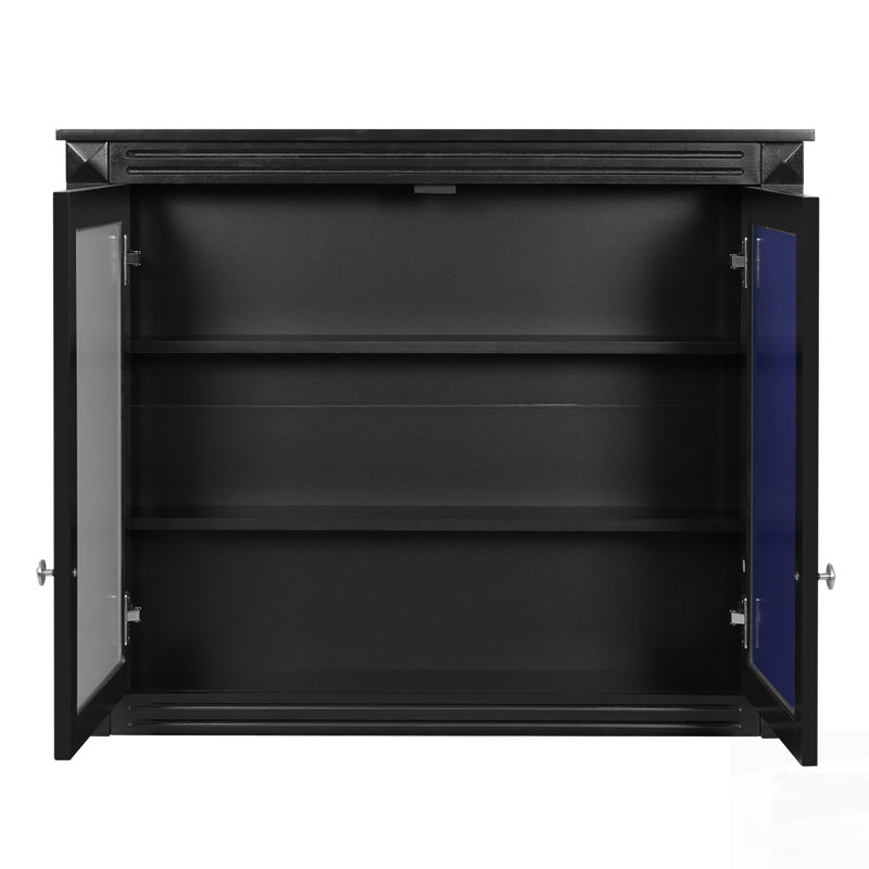 Armoire de rangement murale pour salle de bain avec 2 miroirs et tablettes réglables, conception moderne pour une organisation efficace et une esthétique améliorée