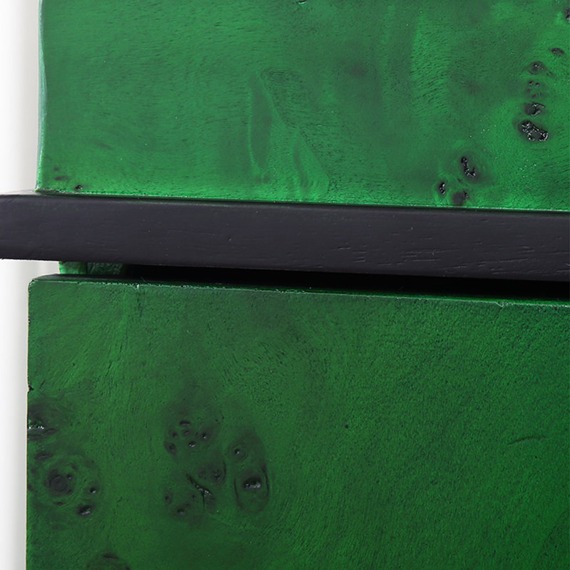 Commode de salon légère et luxueuse à cinq tiroirs, Vert foncé