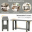 62,9 po, minimaliste moderne, table, pieds en pin massif, placage, détails géométriques en métal, gris, derrière - 62,9 po, espaces ouverts en fer-1383545474