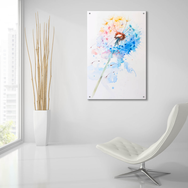 «Abstract Dandelion» par Andreas Magnusson, art mural en verre acrylique, H 36 po x l 24 po x P 0,2 po