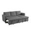 Canapé-lit modulaire en L avec causeuse et méridienne avec rangement-583221832