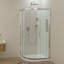 Porte de douche réversible ronde 36 po x l 74,67 po à double porte semi-cadrée (sans base de douche)-125353810