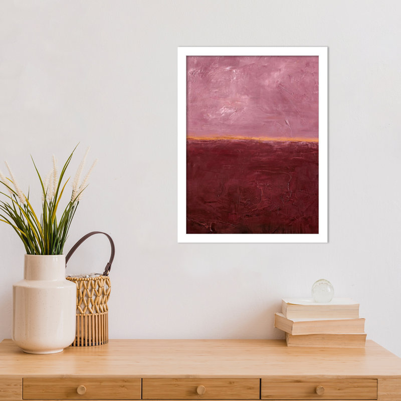 «Edge Rose» par Design Fabrikken, impression sur bois encadrée, Blanc, H 17 po x l 13 po