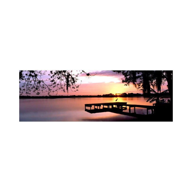 Sunrise Over Lake Whippoorwill, Orlando, Florida, USA by Panoramic Images - Wrapped Canvas Panoramic Print