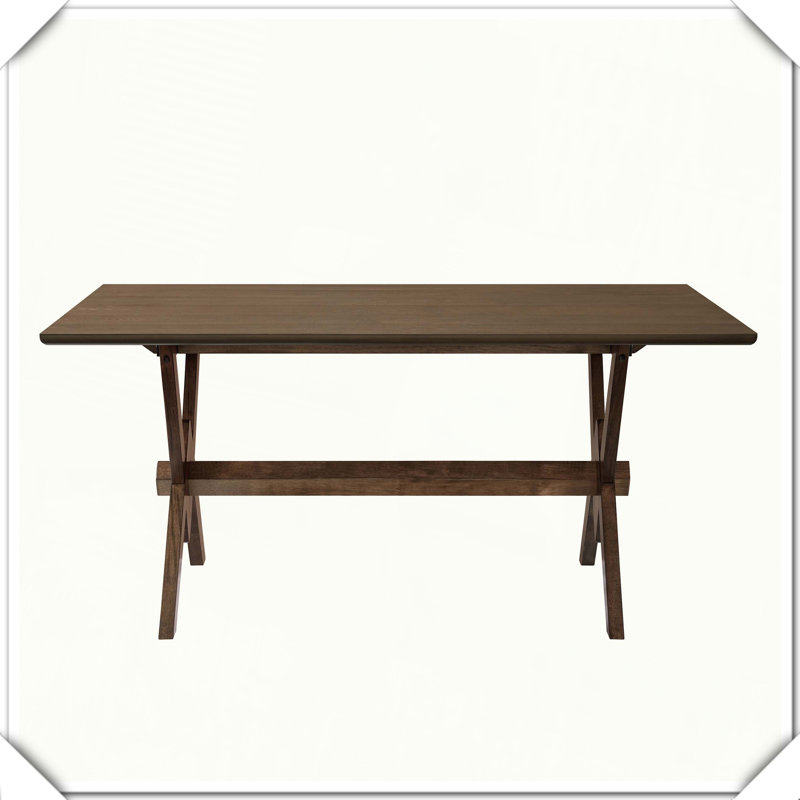 Double V Table de salle à manger Robuste, durable, pratique, polyvalente et compacte, Noyer