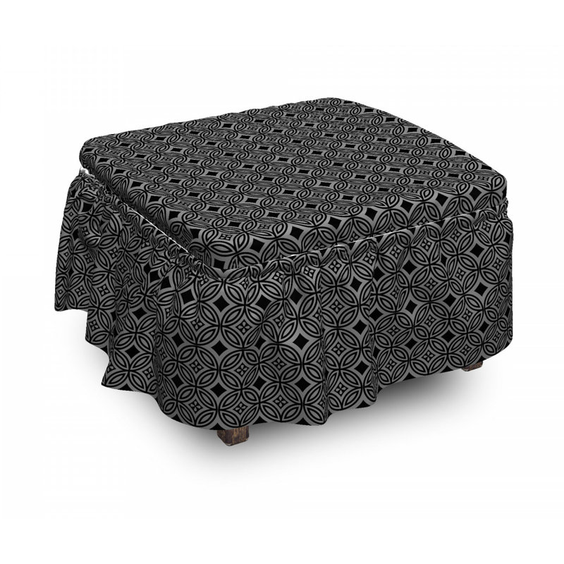 Housse pour repose-pieds dalles floral antique