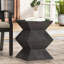 Console géométrique en béton léger - couleur cuivre, pour l'extérieur, l 15,36 po x P 15,36 po x H 20,26 po, et élégant buffet moderne, cuivre, chic