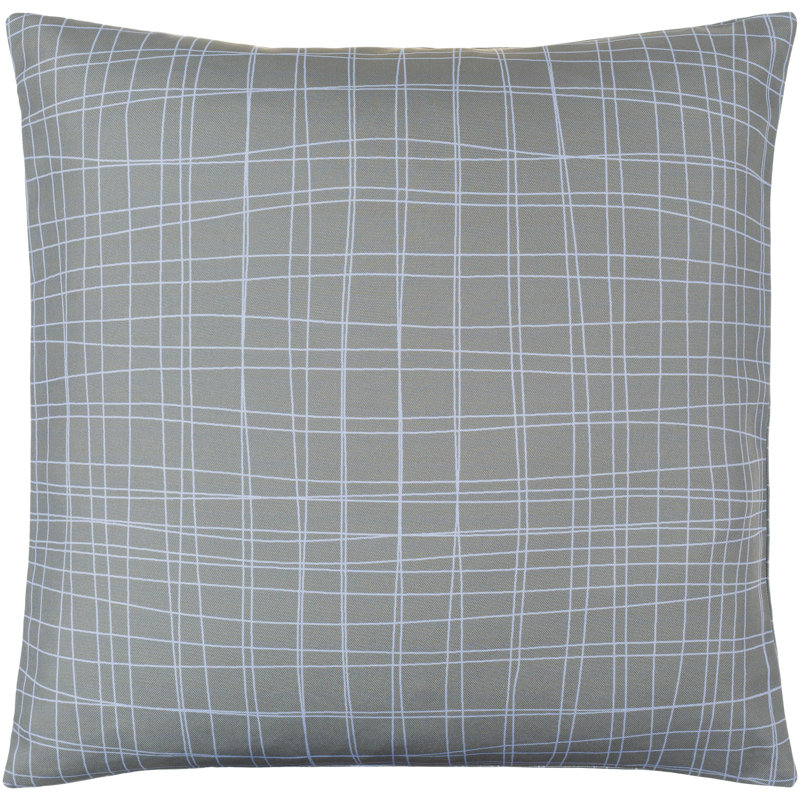 Fuselier Accent Throw Pillow Cover, 18"H x 18"W, Pillow Cover Only - No Insert, Gray/White
