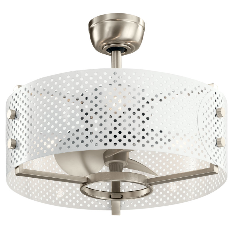 Eyrie 13'' Ceiling Fan, Brushed Stainless Steel