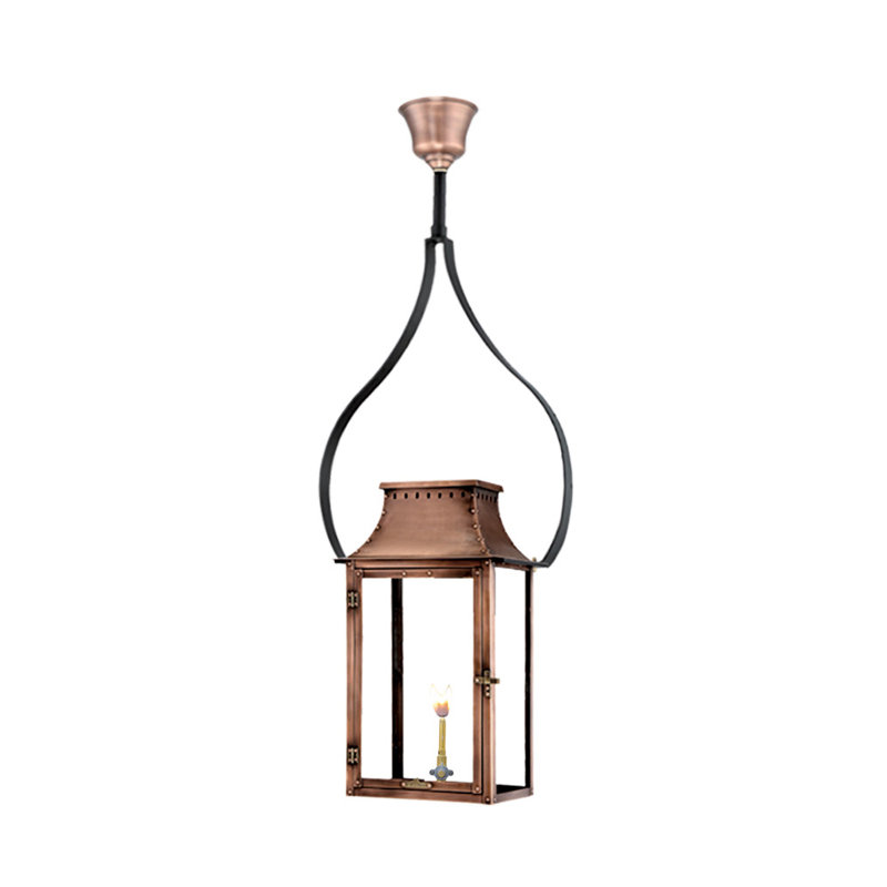 Beaux Bridge Square / Rectangular Lantern, 22" H x 13" W x 12" D