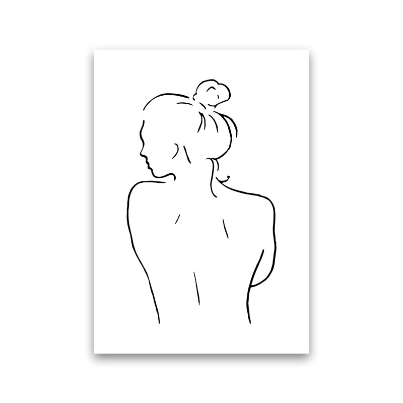 Body Sketches II - Female - Print, 84 cm H x 59.4 cm W x 4 cm D, Wrapped Canvas
