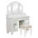Ensemble de coiffeuse avec tabouret et miroir transitionnel Galento