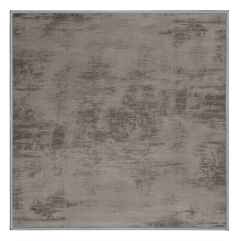 Tapis abstrait gris lavable à la machine, Carré 5 pi