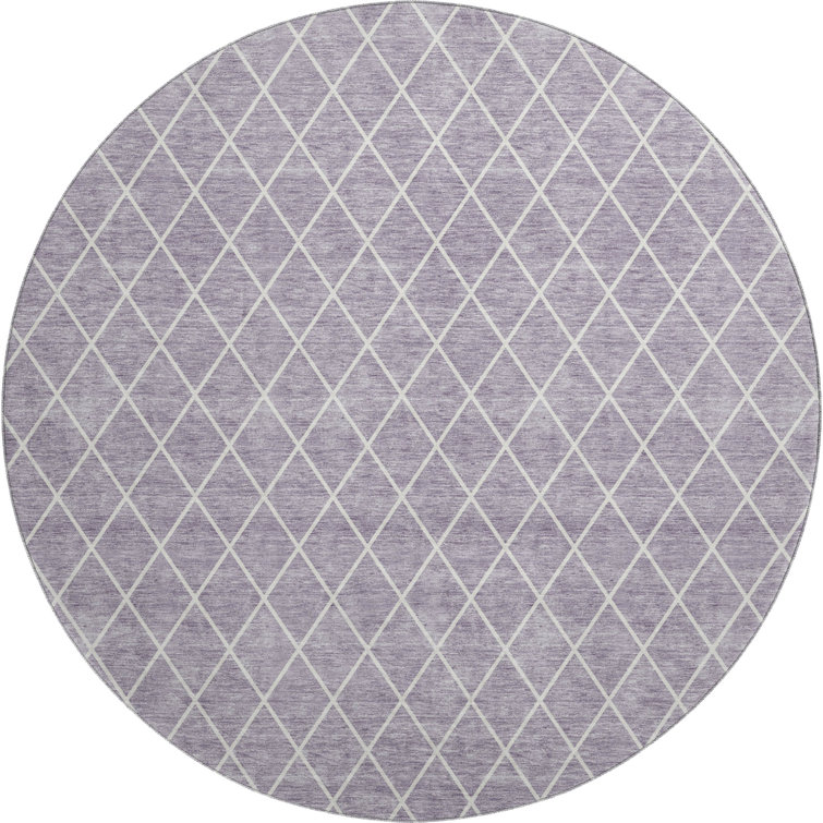 Premium Machine Washable Prisco Lavender Rug