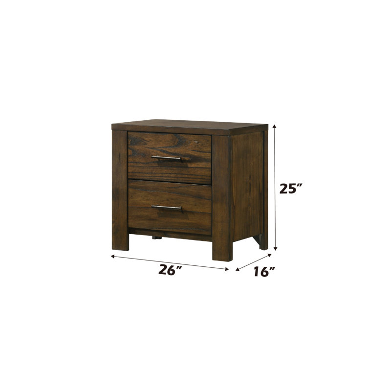 Table de chevet classique en chêne avec design intemporel et rangement fonctionnel