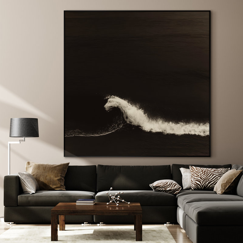 Extra Large Wall Art Fabric Print - Abstract Landscape Vintage Artwork Artwork Decor for Living Room or Bedroom - "Frame Assembly Required (Unfinished Frame)"