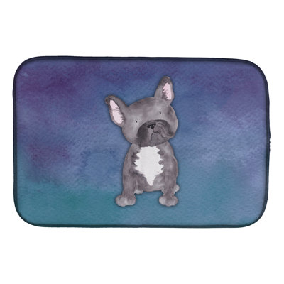 Tapis de séchage en aquarelle french bouledogue