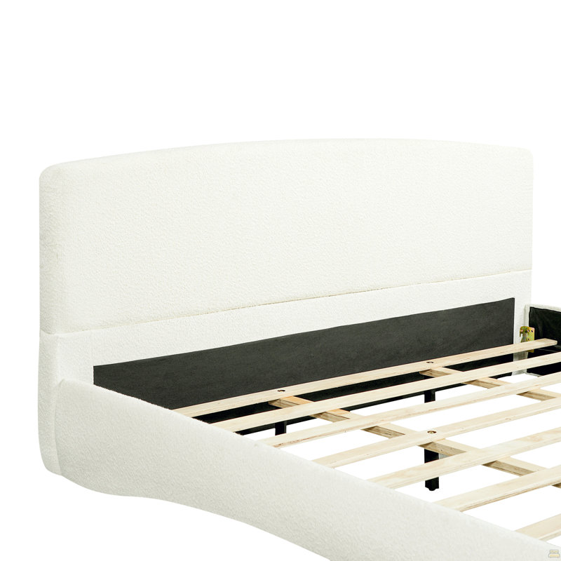 Lit plateforme simple en métal, blanc