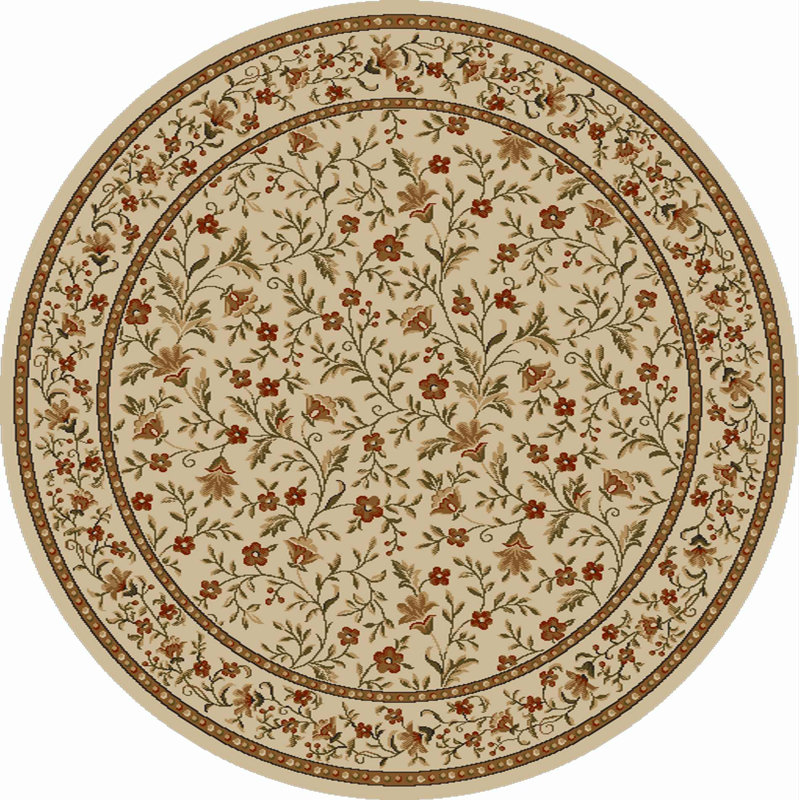 Escondido Ivory Area Rug, Round 5'3"