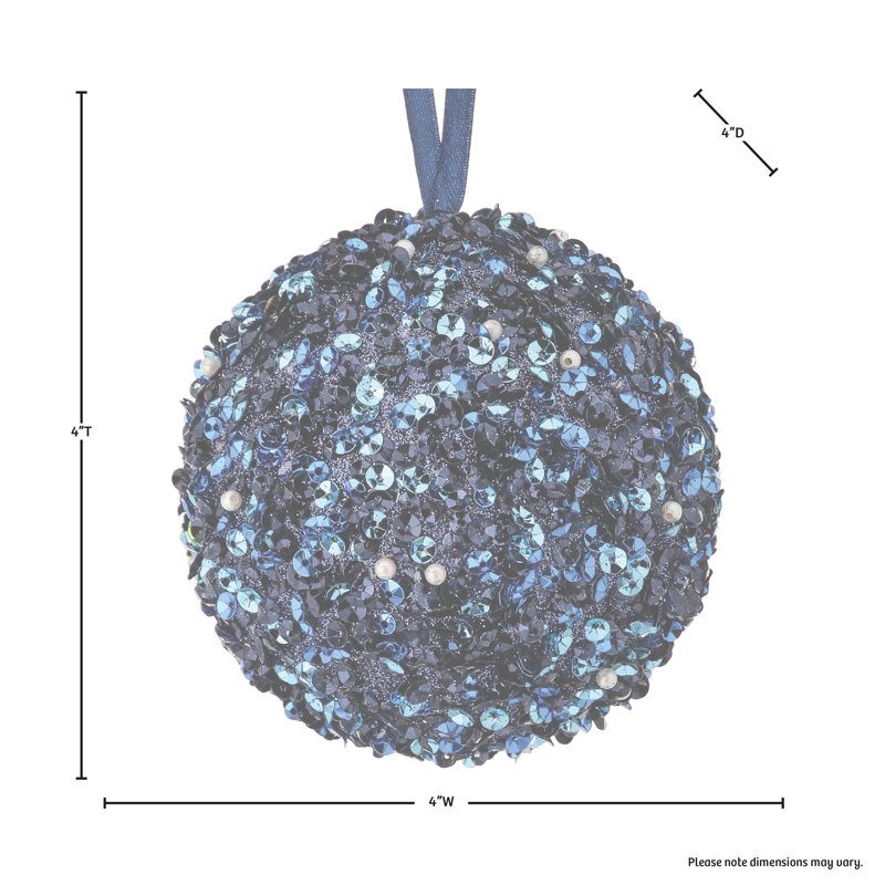 4'' Ball Ornament, Blue