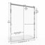 Porte de douche semi-cadrée l 52 po x H 70 po Rotolo-48180484-48180483