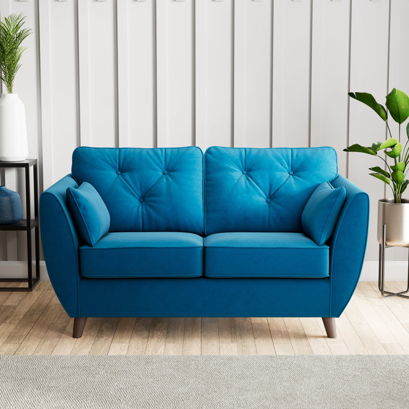 Birjesh 2 Seater Sofa, Dark Brown Wood, Marine