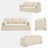 81'' W Upholstered  Linen Like Farmhouse Slipcover Couch Sofa -328504044