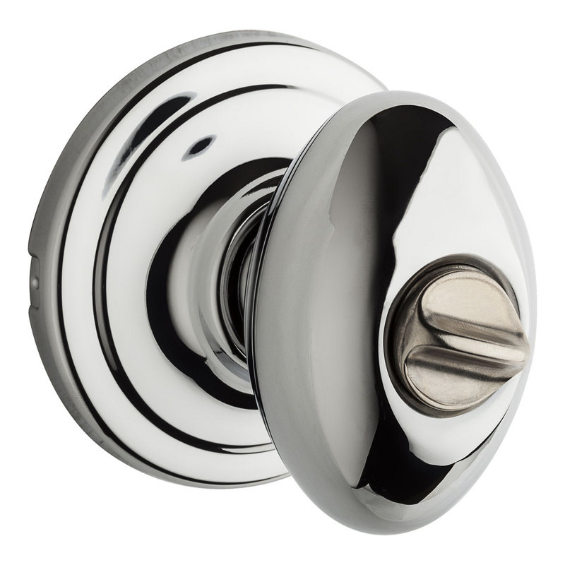 Laurel Bed/Bath Knob, Polished Chrome