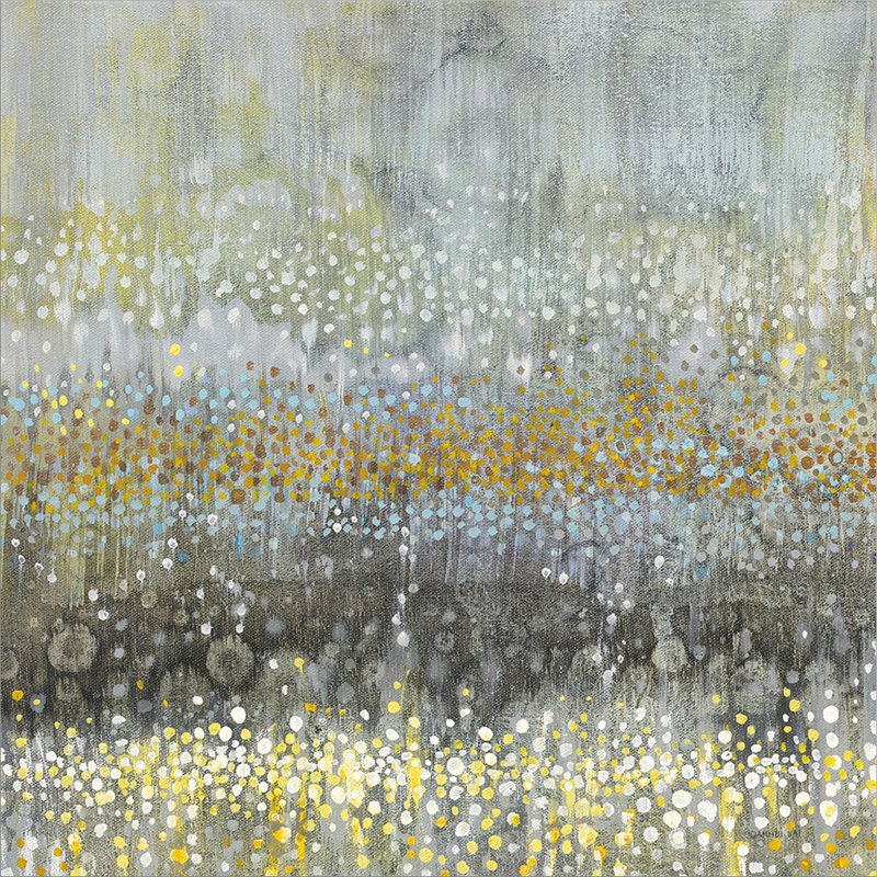 «Rain Rain III III» par Danhui Nai, art mural encadré, Blanc, Papier avec cadre noir, H 19,5 po x l 19,5 po x P 1 po