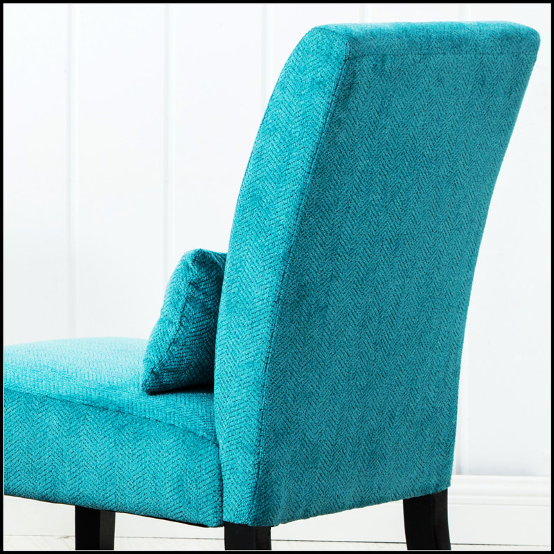 Pisano Contemporary Chenille Fabric Armless Accent Chair with Pillow, Luxurious Comfort and Modern Design for Any Room