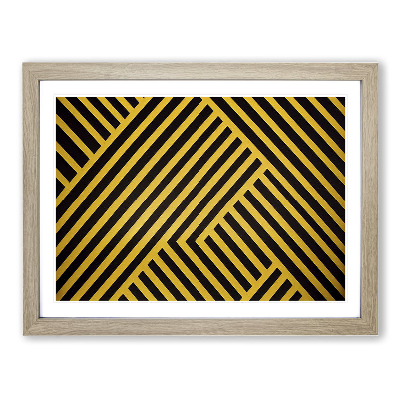 Inspiring Modern - Single Picture Frame Print, 46cm H x 64cm W x 2cm D, Oak