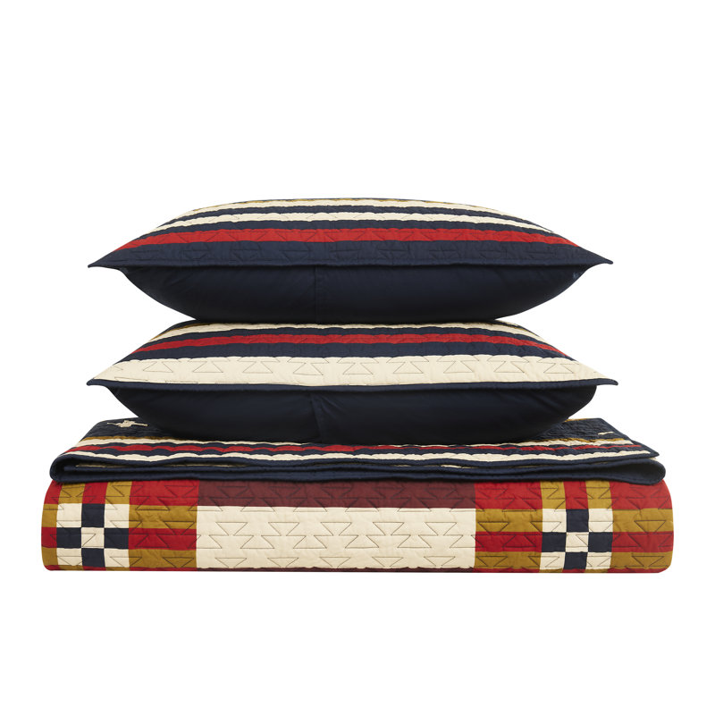 Scout Stripe King Coverlet Set, King Coverlet/Bedspread + 2 King Pillow Shams
