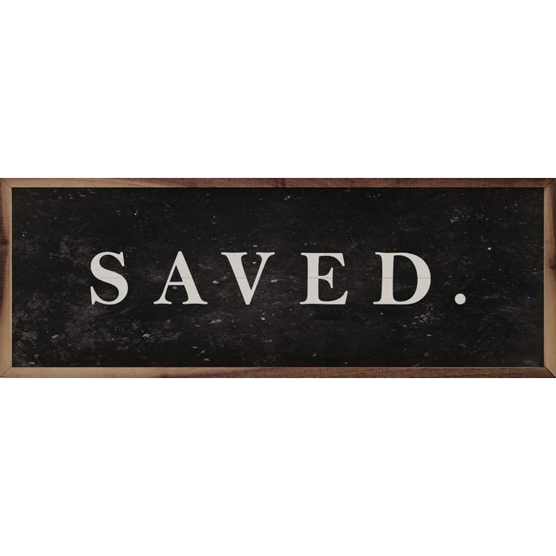 Saved Black, Black, 12" W x 4" H