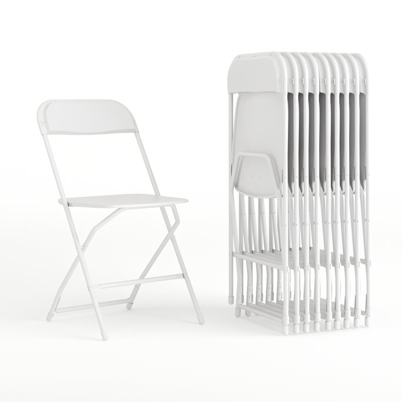 Chaise pliante Oliverson, Ensemble de 24 pièces, Blanc