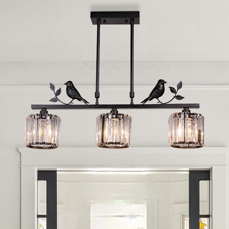 3-Light Dimmable Modern Linear Bird Chandelier