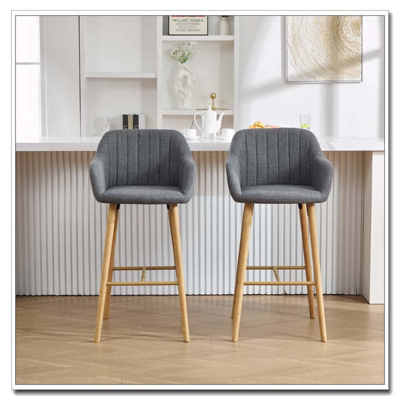 Ensemble de tabourets de bar modernes, Gris