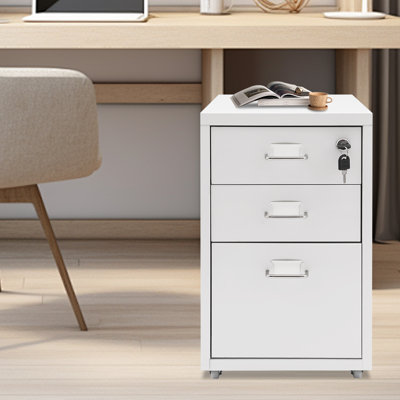 Lamekia 11'' Wide 3 -Drawer Mobile File Cabinet