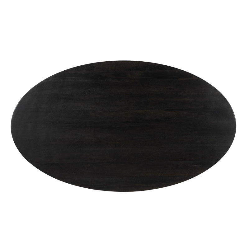 Bibianna Dining Table, Worn Black Parawood