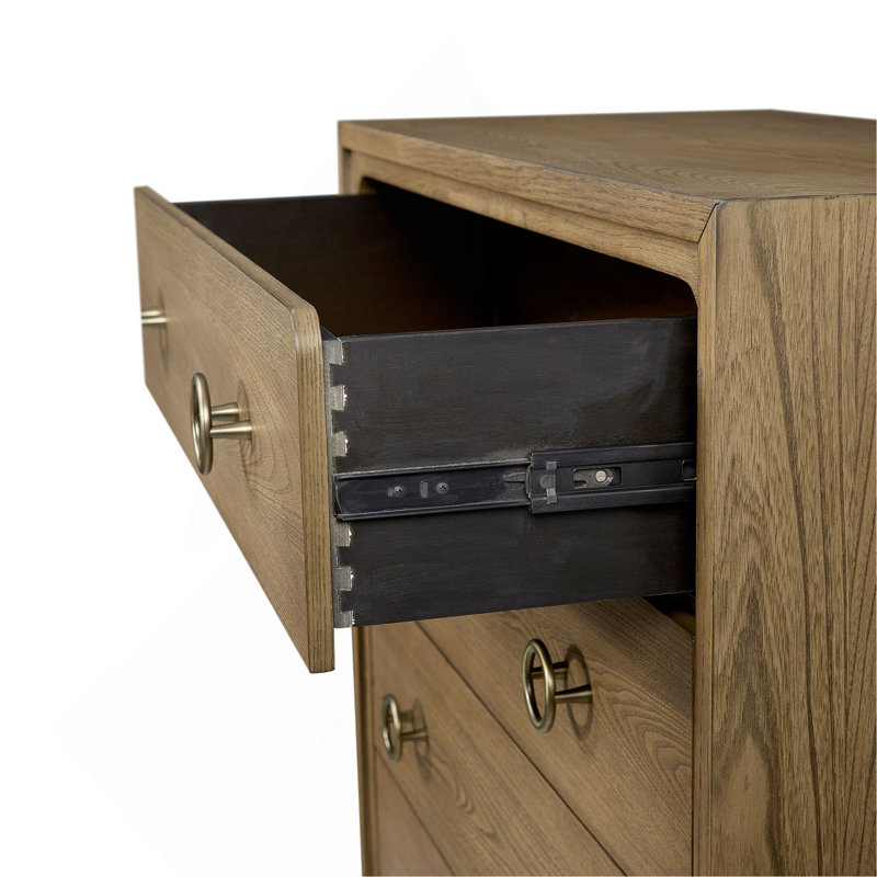 Commode 5 tiroirs au fini latté