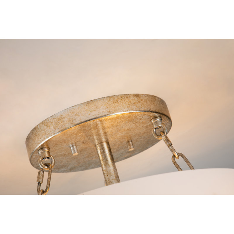Sawgrass Semi-Flush Light In Gold, Nickel