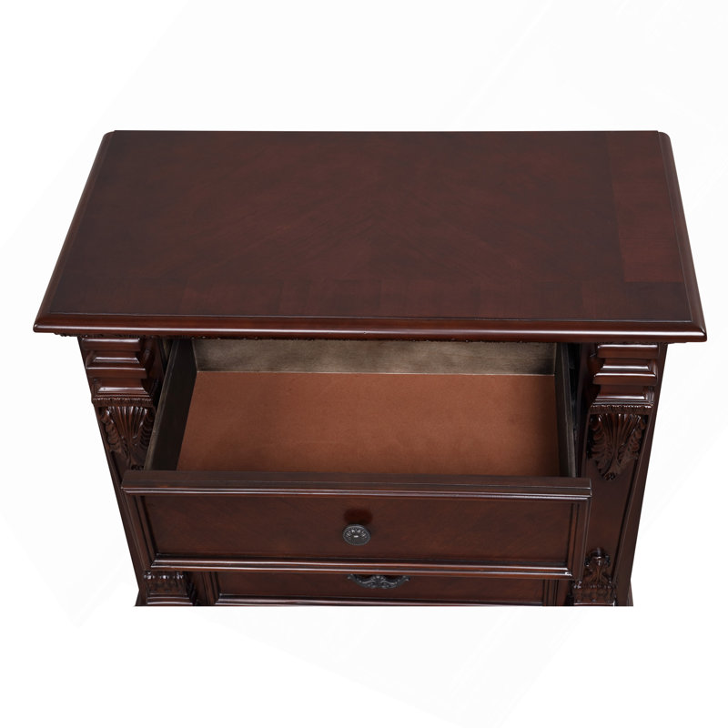 2 Drawer Night Stand , Cherry