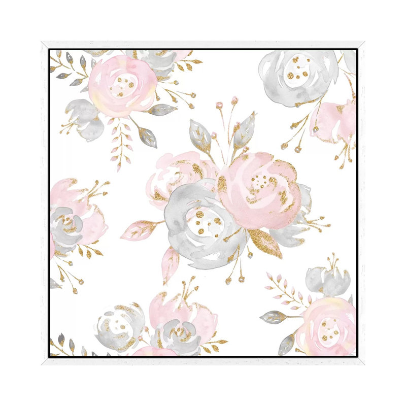 Rose Gold II by Nature Magick - Print on Canvas, White Framed, 93.98 cm H x 93.98 cm W