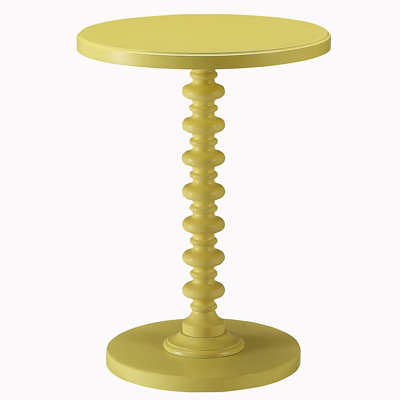Table d'appoint ronde en bois jaune Sally