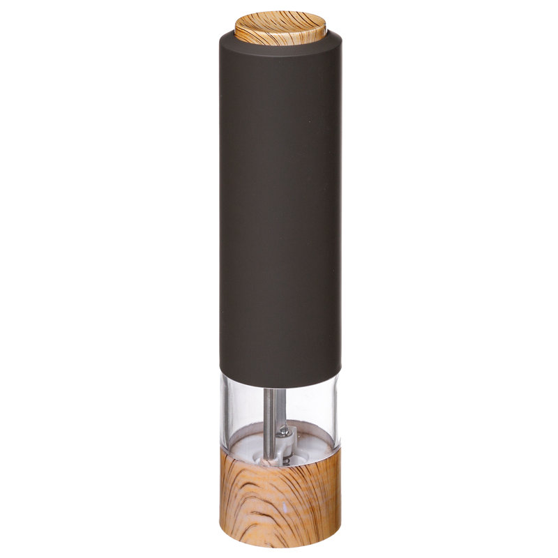 Brand Emanuel Battery Powered Pepper Mill, Black/White